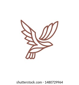 Abstract Bird logo design template. Creative bird logo design inspiration.