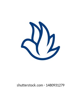 Abstract Bird logo design template. can be used as symbols, brand identity, icons, or others. Animal logo inspiration.  