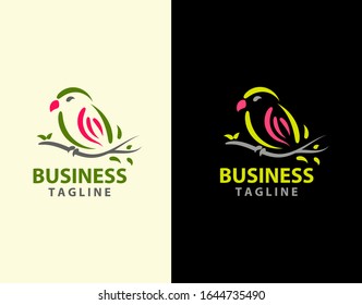 Abstract bird logo design template graphics