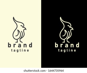 Abstract bird logo design template graphics