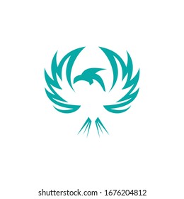 Abstract bird logo design template. Vector Illustration.