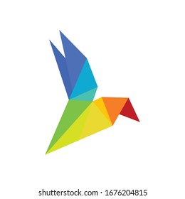 Abstract bird logo design template. Vector Illustration.