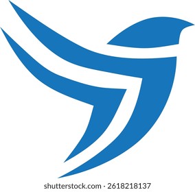 Abstract bird logo design template