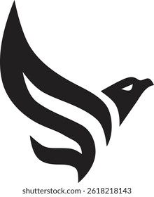 Abstract bird logo design template
