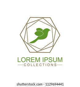 Abstract Bird Logo design vector template. Creative Dove Logotype business technology concept symbol icon