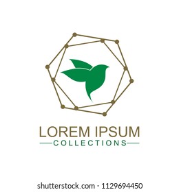 Abstract Bird Logo design vector template. Creative Dove Logotype business technology concept symbol icon