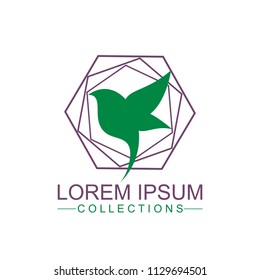 Abstract Bird Logo design vector template. Creative Dove Logotype business technology concept symbol icon