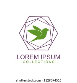 Abstract Bird Logo design vector template. Creative Dove Logotype business technology concept symbol icon