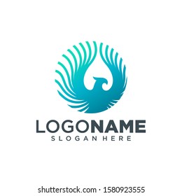 Abstract Bird Logo Design Vector