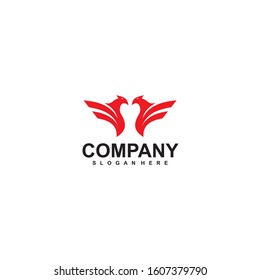 Abstract Bird Logo design vector template. Creative Dove Logotype business technology concept symbol icon.