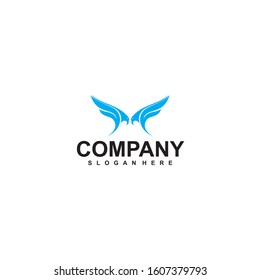 Abstract Bird Logo design vector template. Creative Dove Logotype business technology concept symbol icon.