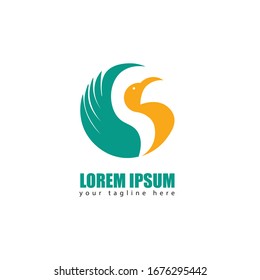 Abstract Bird Logo design vector template