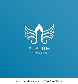 Abstract Bird Logo design vector template. Creative Fly concept symbol icon.