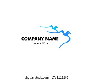 Abstract Bird Logo Design Vector Template