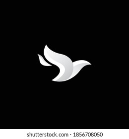 Abstract Bird Logo design vector template. Creative pigeon Logotype business technology concept symbol icon.