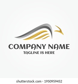 Abstract Bird logo design vector. Luxury bird logo concept vector template