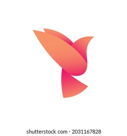 Abstract Bird Logo design vector template. Creative Dove Logotype business technology concept symbol icon.