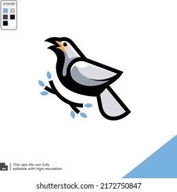 Abstract Bird Logo design vector template. Creative Logotype business technology concept symbol icon logo isolated in white background.