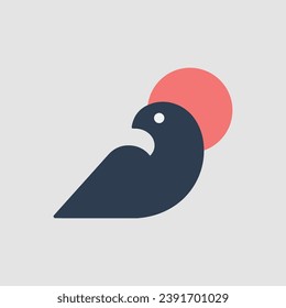 Abstract Bird Logo design vector template. Creative Dove Logotype business technology concept symbol icon.