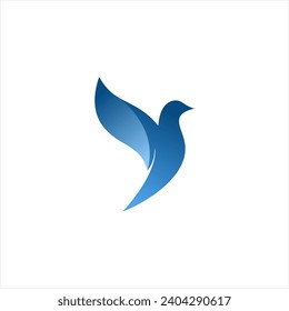Abstract Bird Logo design vector template. Creative Dove Logotype business technology icon concept symbol.