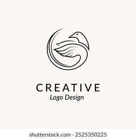 Vector Abstractas del diseño del logotipo del pájaro