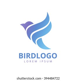 Abstract Bird Logo design vector template.