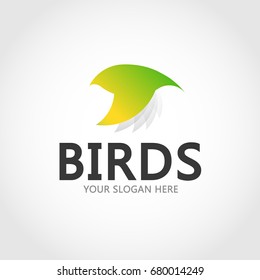 Abstract Bird Logo design vector template.Creative Dove Logotype business technology concept symbol icon.