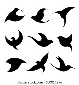 Abstract Bird Logo design vector template.Creative Dove Logotype business technology concept symbol icon.