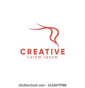 Abstract bird logo icon for corporate identity.