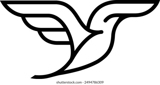abstract bird logo icon vector