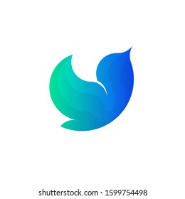 Abstract bird logo illustration vector 