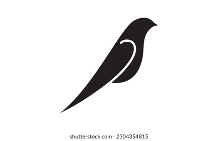 Abstract Bird Logo Line Art Silhouette