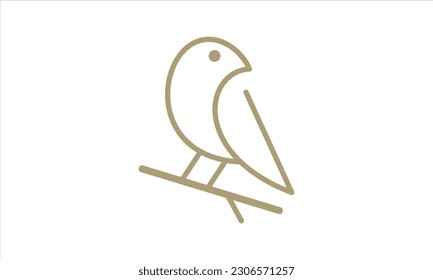 Abstract Bird Logo Line Art Silhouette