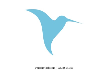 Abstract Bird Logo Line Art Silhouette