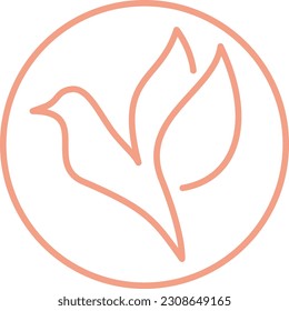 Abstract Bird Logo Line Art Silhouette