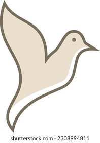 Abstract Bird Logo Line Art Silhouette