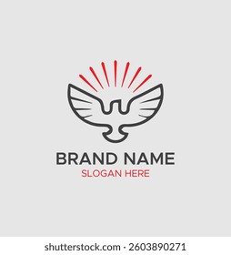"Abstract Bird Logo | Minimalist Line Art Eagle Logo Design"

