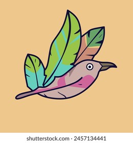 logo abstracto del pájaro, diseño minimalista simple. aislado en un fondo brillante