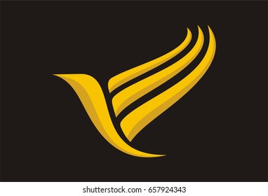 Abstract Bird Logo Template