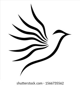 Abstract Bird Logo Template Design Vector, Design Concept, Creative Symbol, Icon
