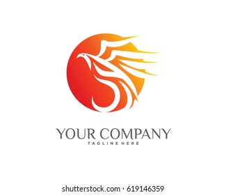 Abstract Bird Logo Template Design