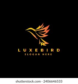 abstract bird logo template icon design