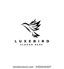 abstract bird logo template icon design