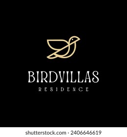 abstract bird logo template icon design