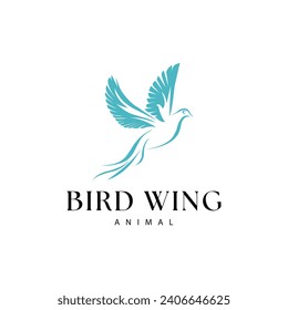 abstract bird logo template icon design