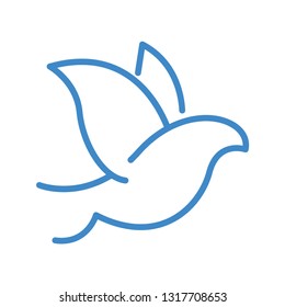 Abstract bird logo template vector fly icon design