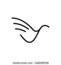 Abstract bird logo template vector fly icon design