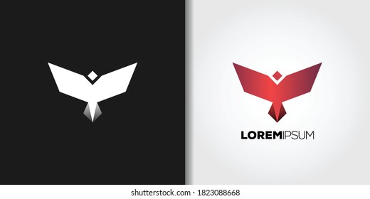 abstract bird logo template vector set