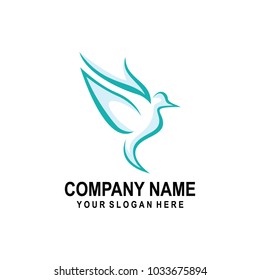 abstract bird logo vector