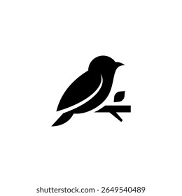 abstract bird logo vector icon illustration, simple bird logo template